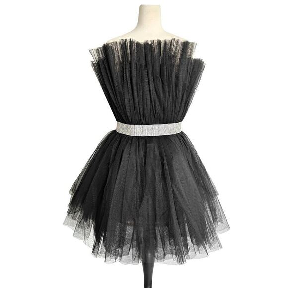 Bronx and Banco Black Tulle Anna Mini Dress – US 10 / XL - Picture 2 of 4